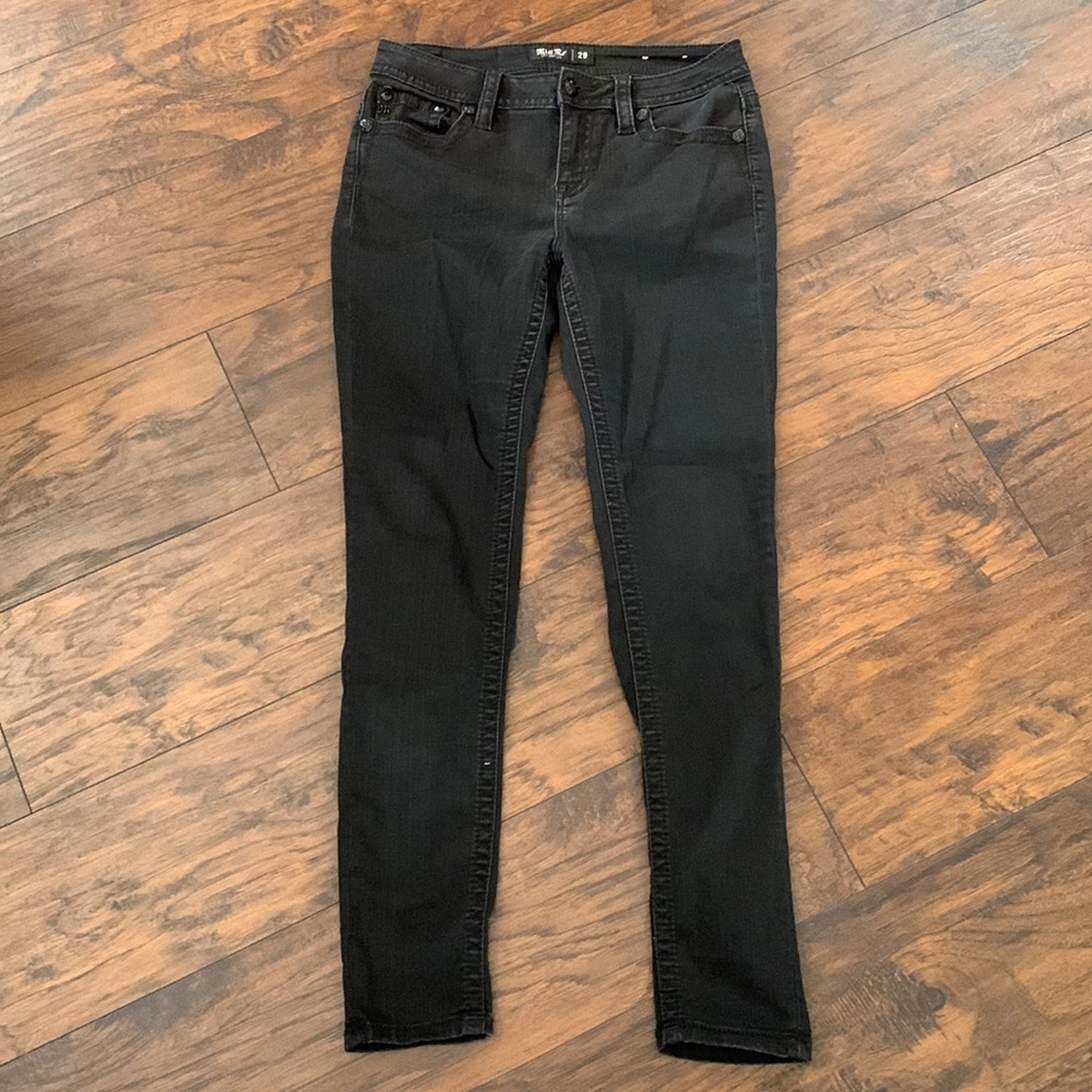 Miss Me Mid Rise Skinny Jeans - Black